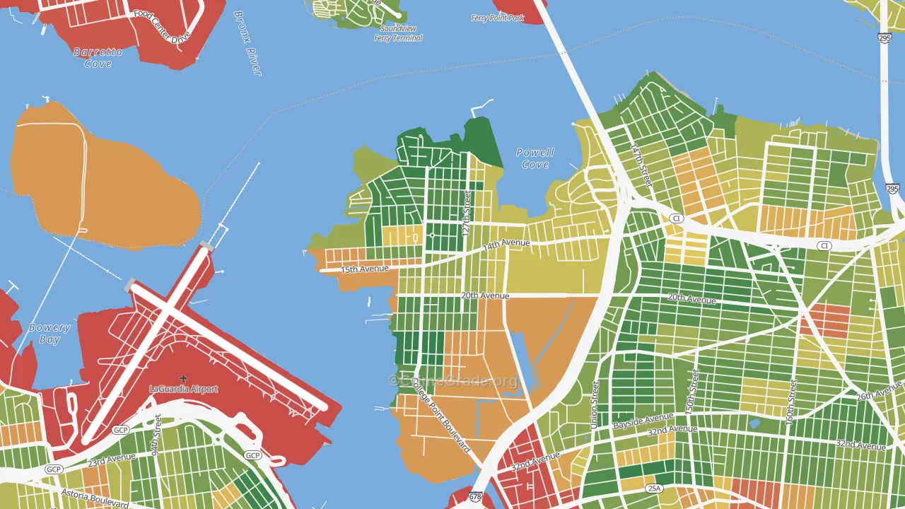 College Point, Queens, NY Map of Robbery Rates