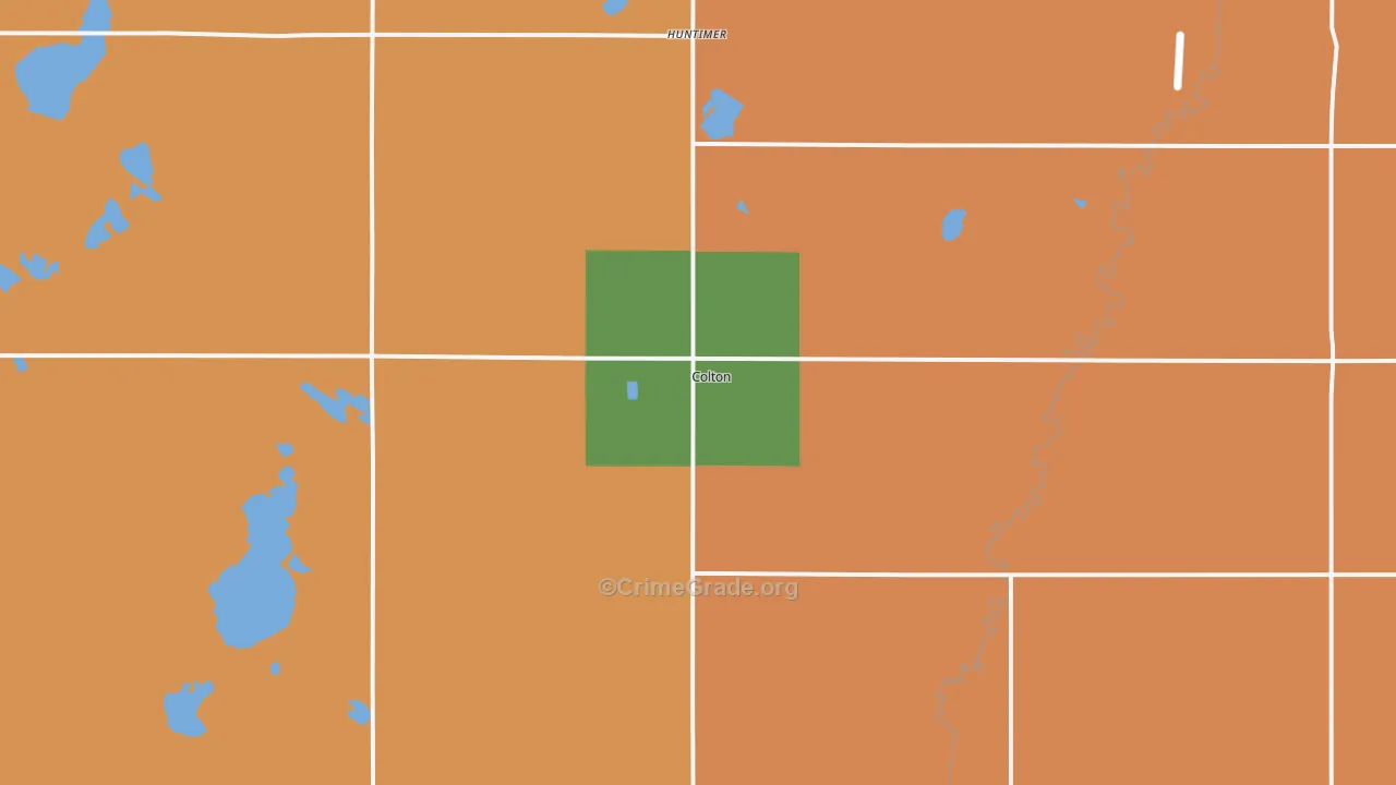 Colton, SD Map of Robbery Rates