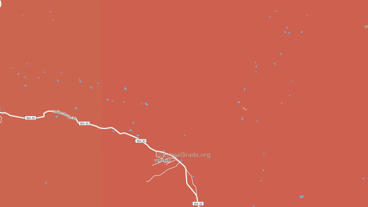 Comobabi, AZ Map of Robbery Rates