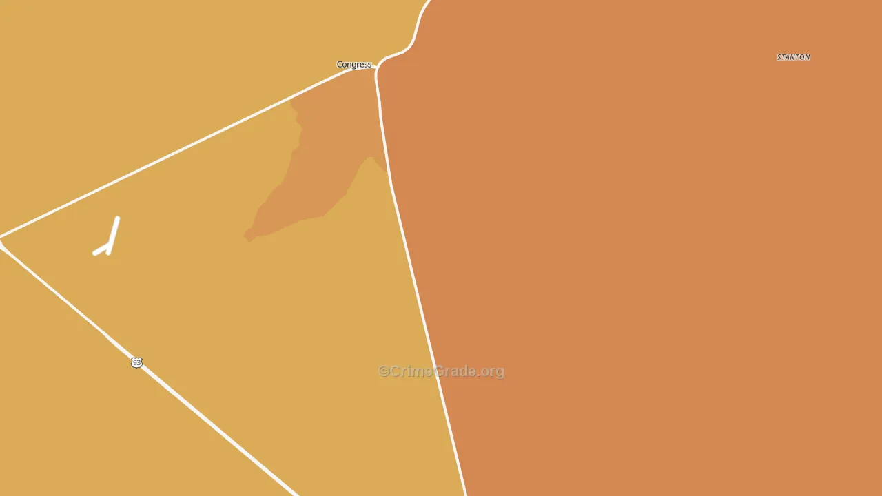 Congress, AZ Map of Robbery Rates