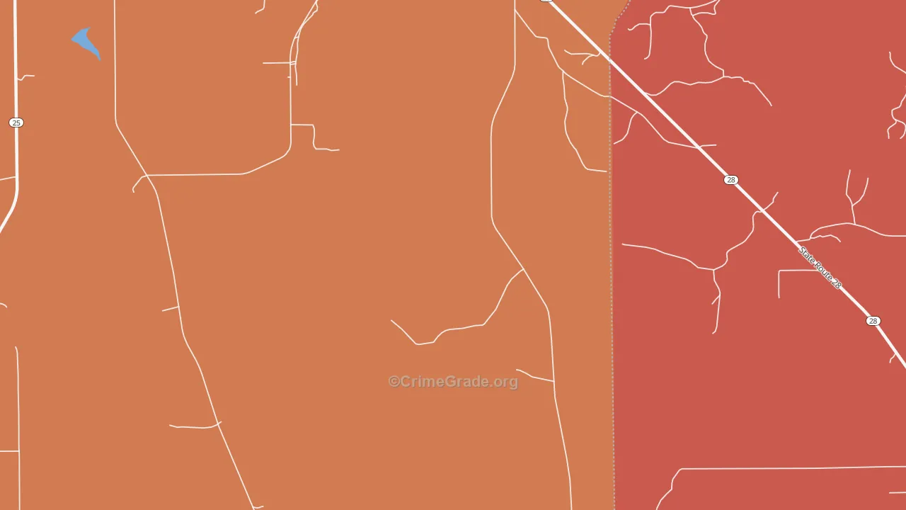 Consul, AL Map of Robbery Rates