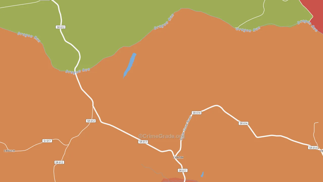 Contra, VA Map of Robbery Rates