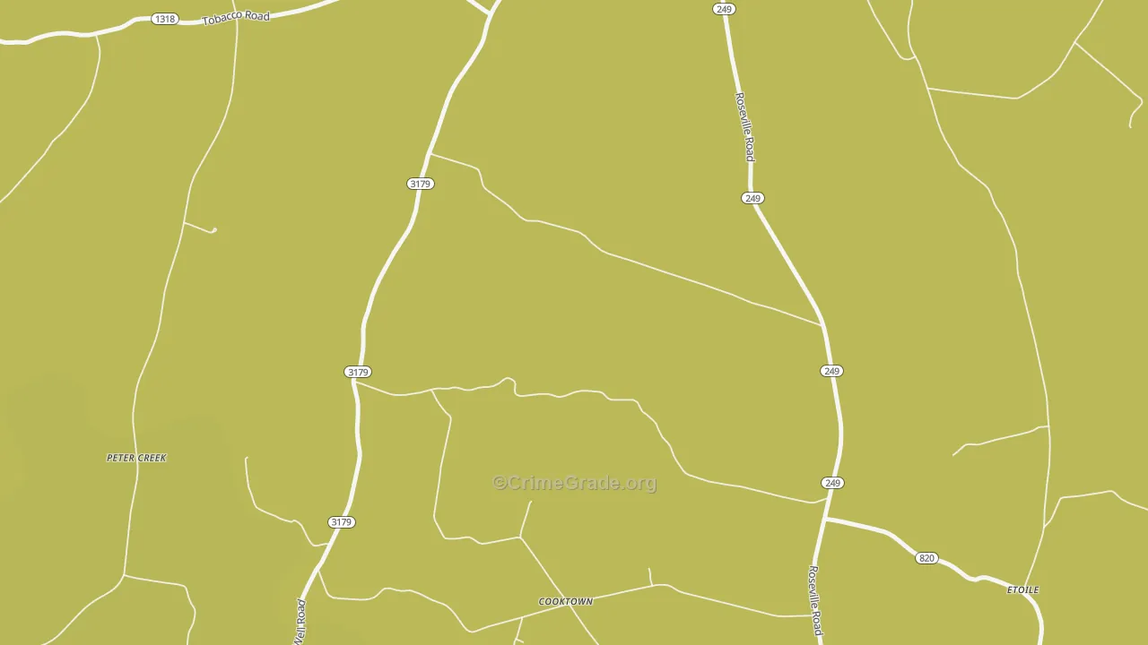Cooktown, KY Map of Robbery Rates