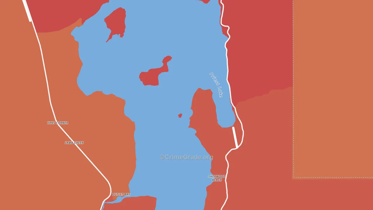 Coolin, ID Map of Robbery Rates