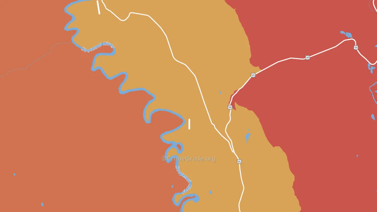 Copeland, ID Map of Robbery Rates