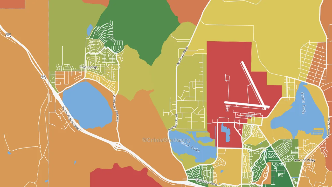 Copperfield, NV Map of Robbery Rates