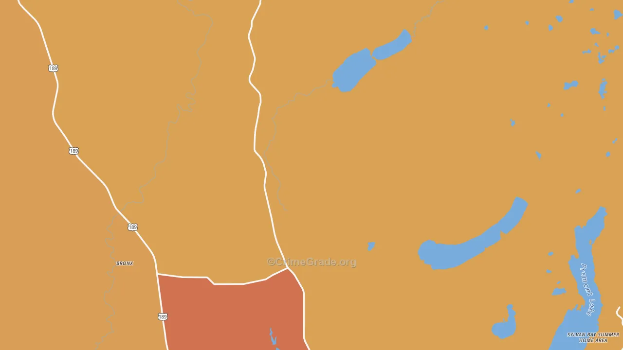 Cora, WY Map of Robbery Rates