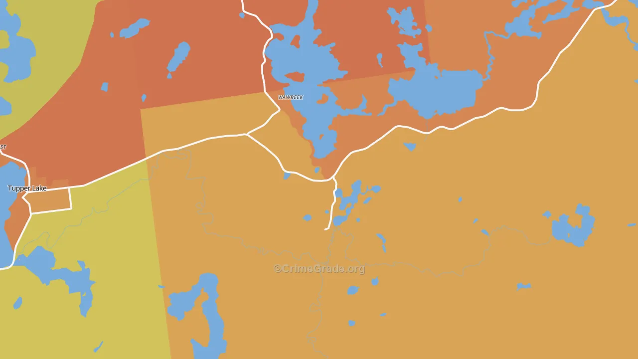 Coreys, NY Map of Robbery Rates