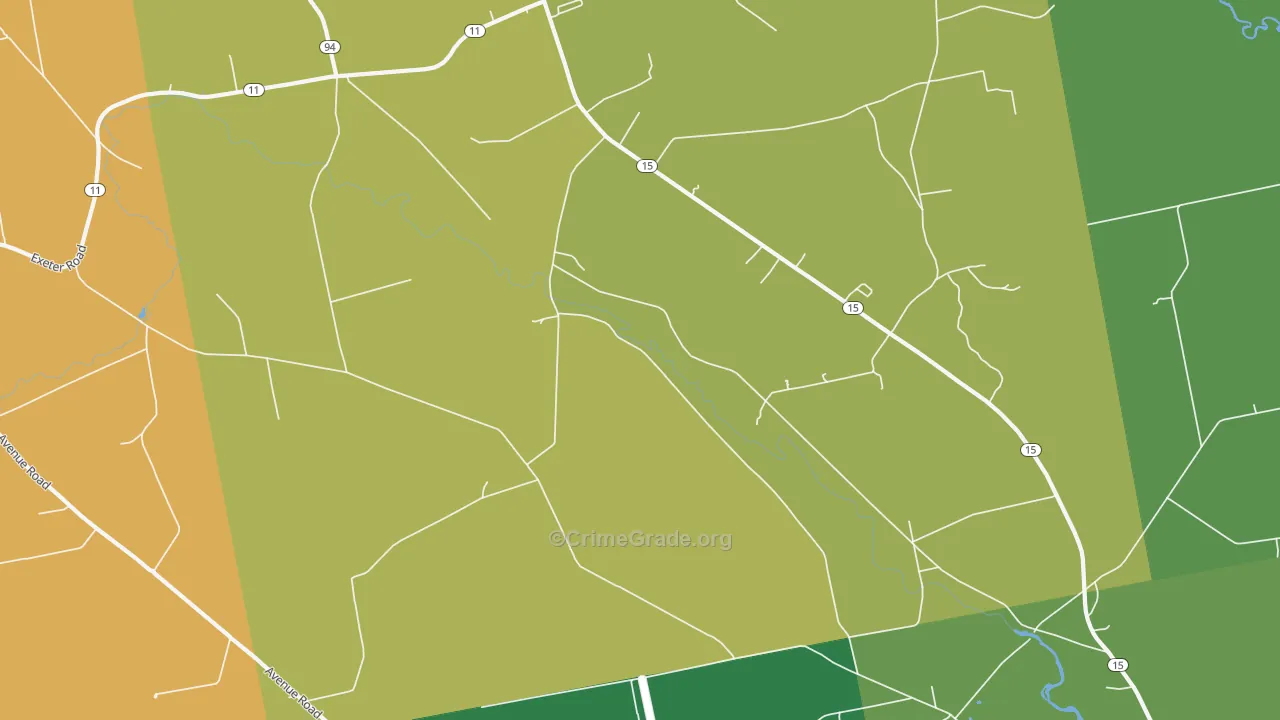 Corinth, ME Map of Robbery Rates