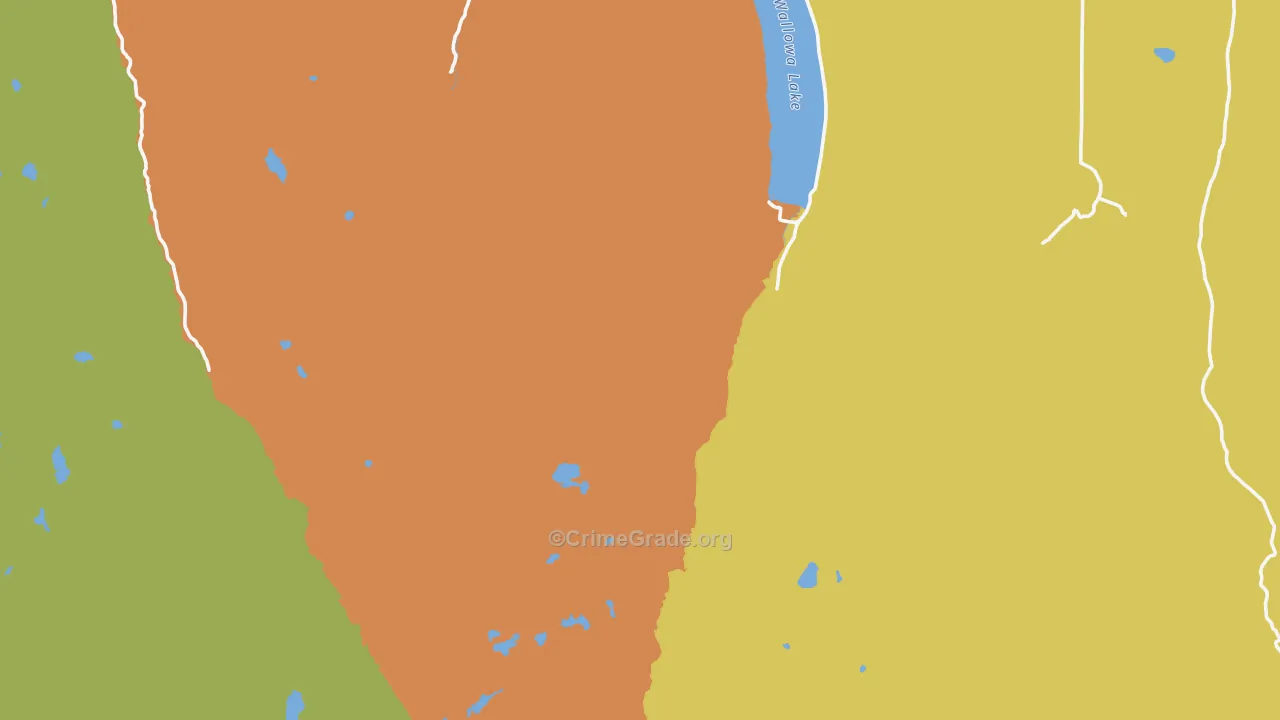Cornucopia, OR Map of Robbery Rates