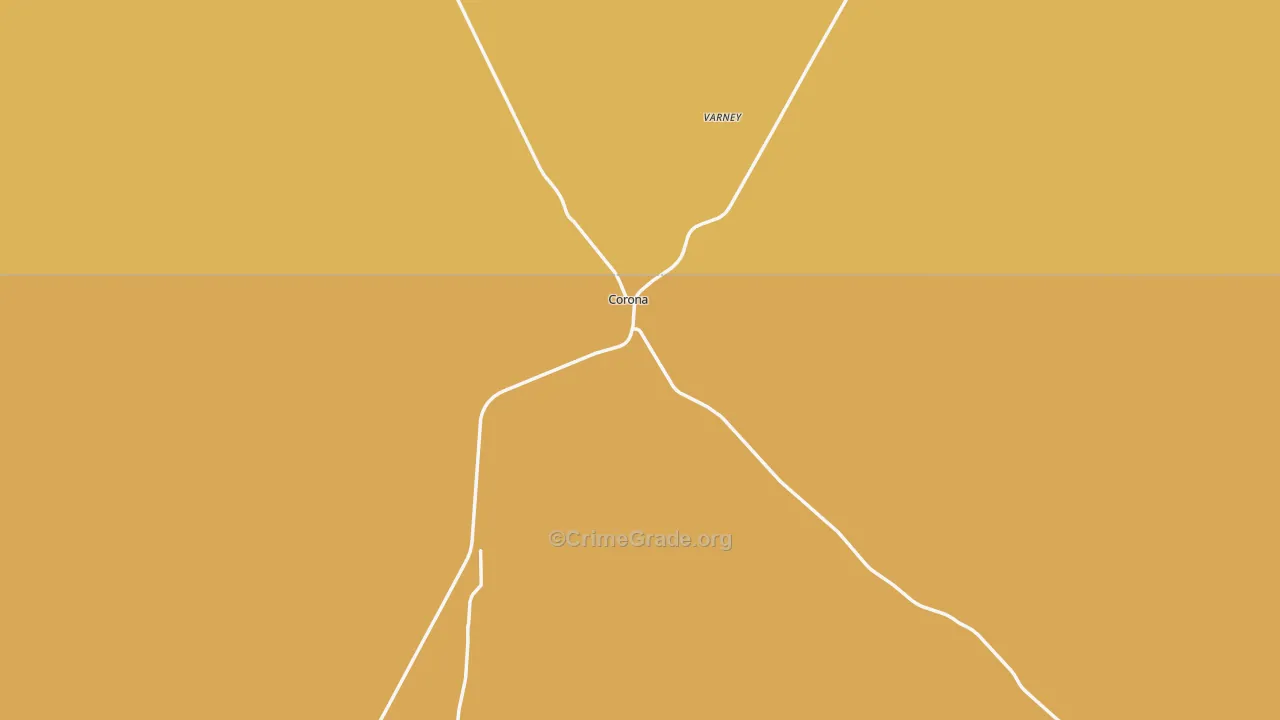 Corona, NM Map of Robbery Rates
