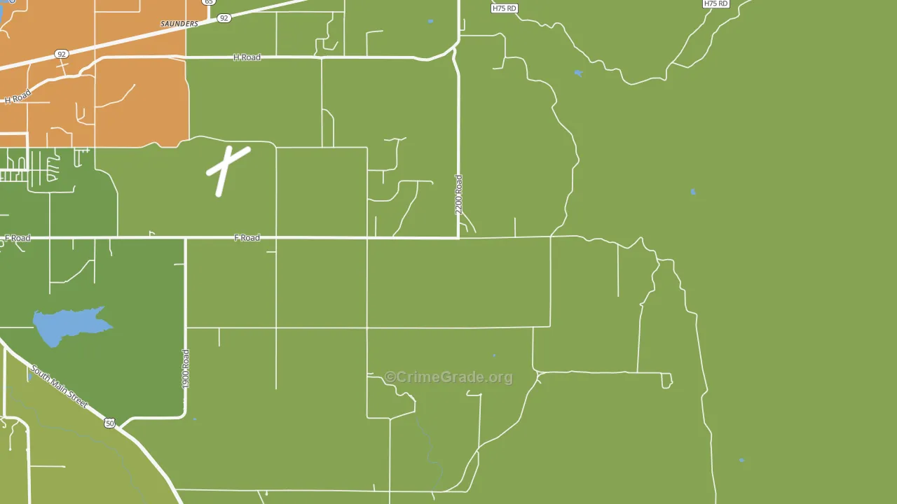 Cory, CO Map of Robbery Rates