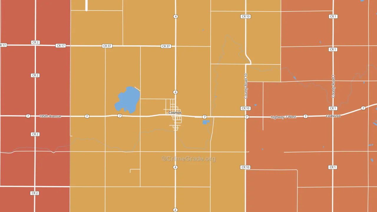 Cosmos, MN Map of Robbery Rates