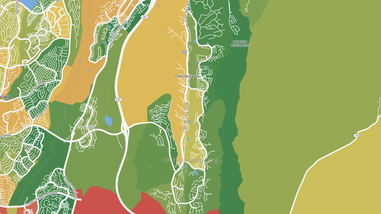 Coto de Caza, CA Map of Robbery Rates