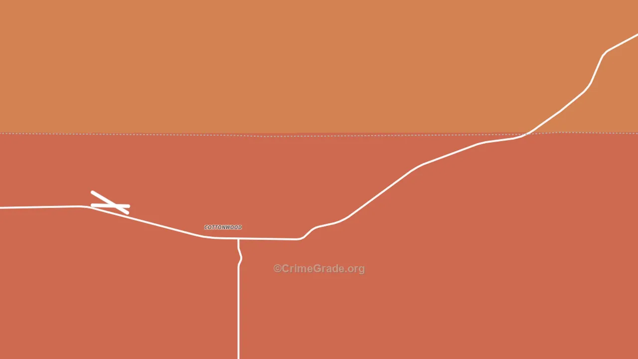 Cottonwood, SD Map of Robbery Rates