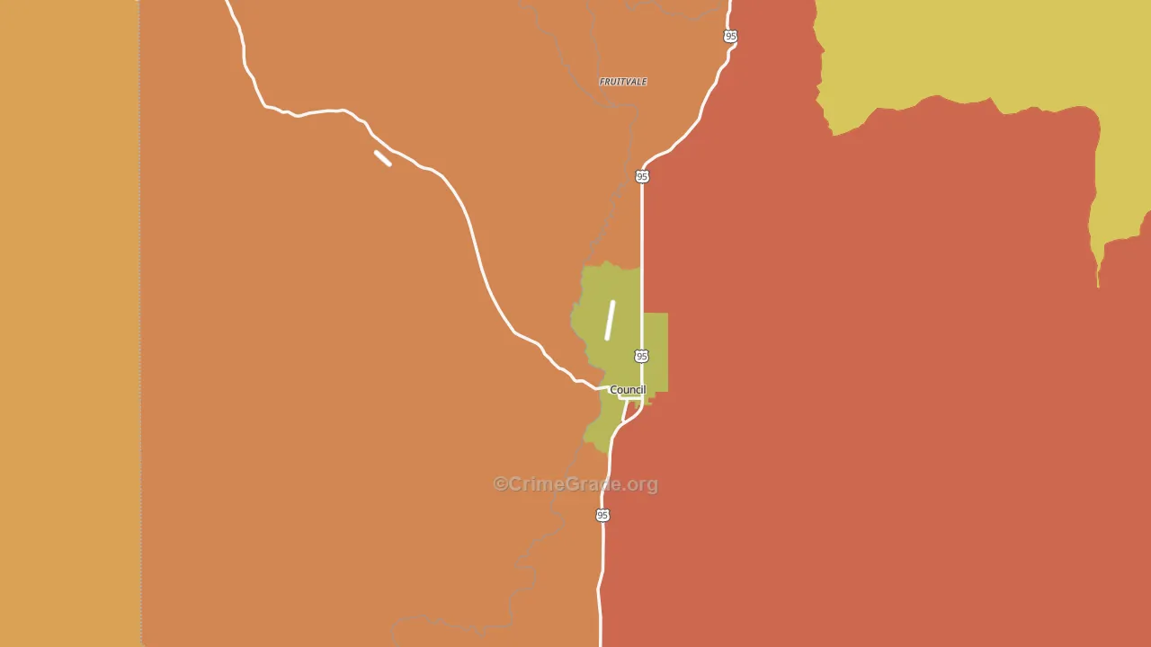 Council, ID Map of Robbery Rates