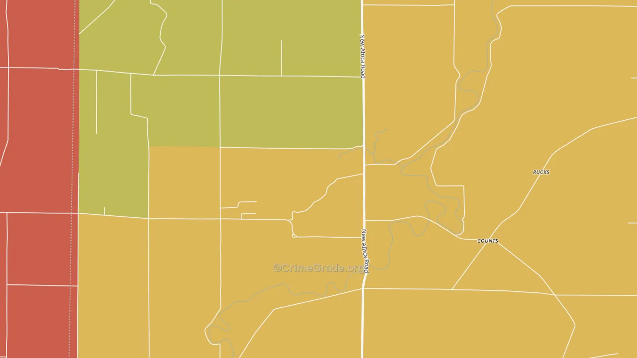 Counts, MS Map of Robbery Rates