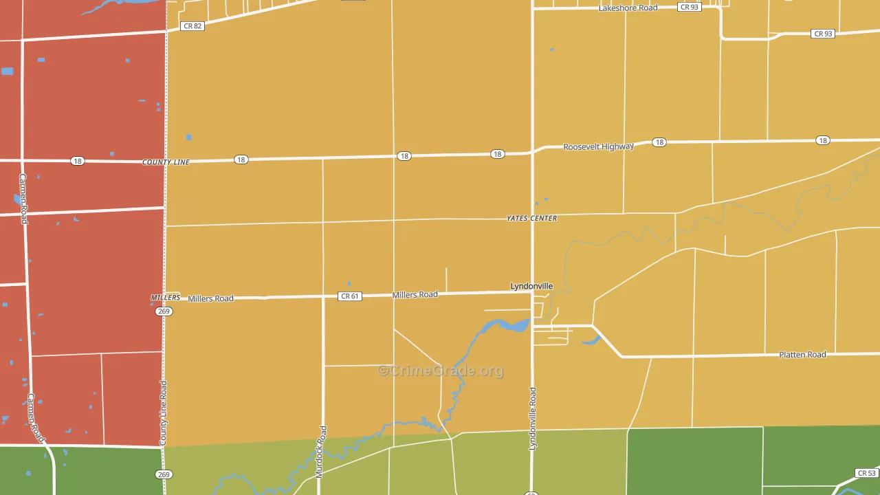 County Line, NY Map of Robbery Rates