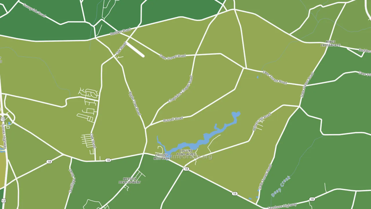 Coverdale Crossroads, DE Map of Robbery Rates