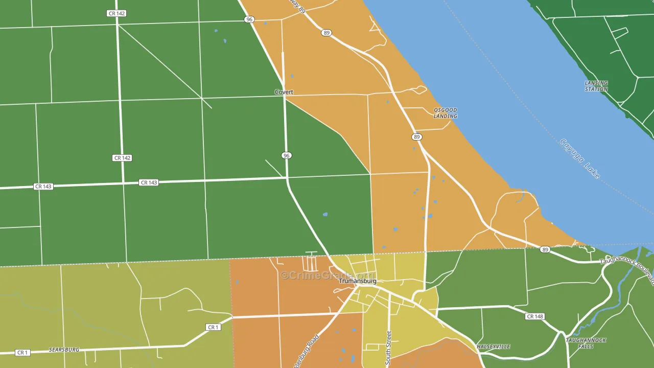 Covert, NY Map of Robbery Rates