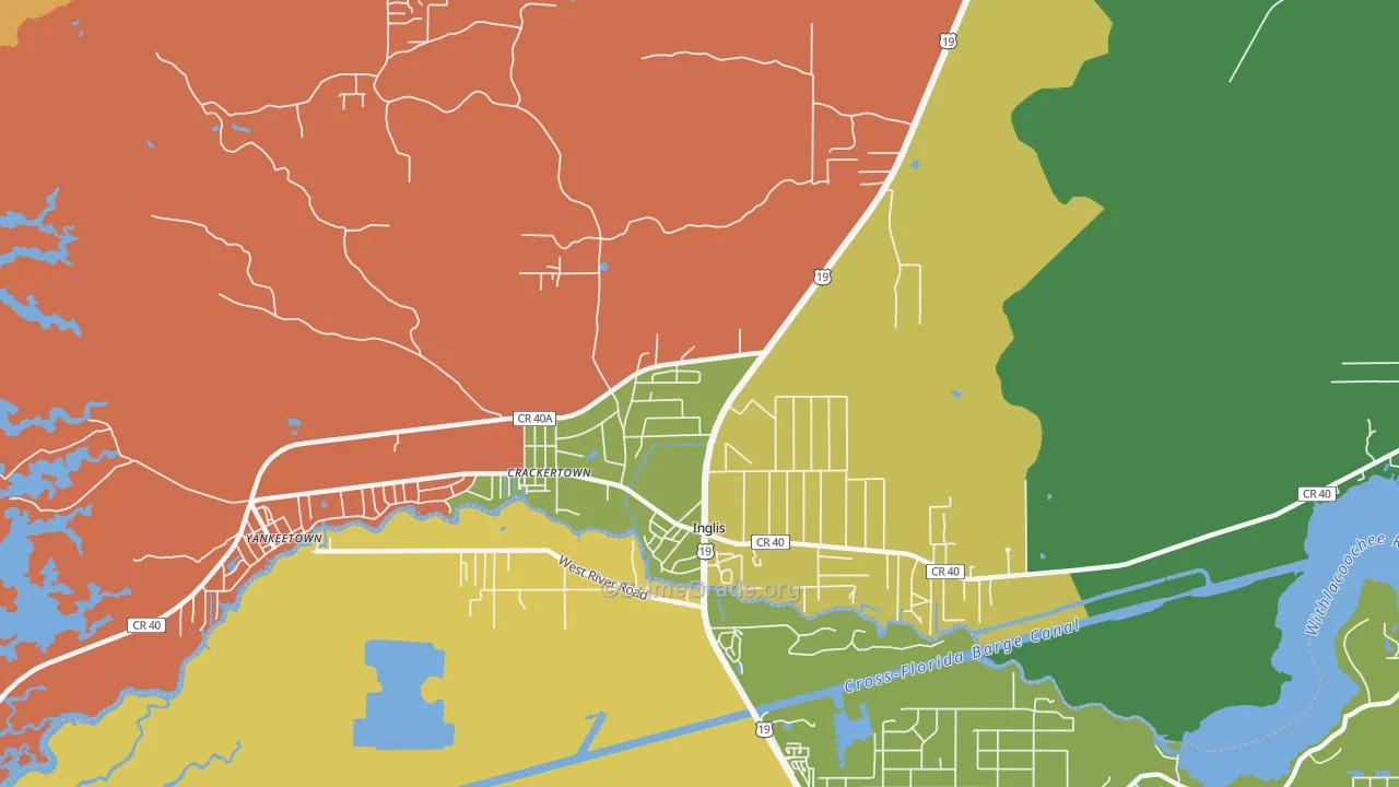 Crackertown, FL Map of Robbery Rates