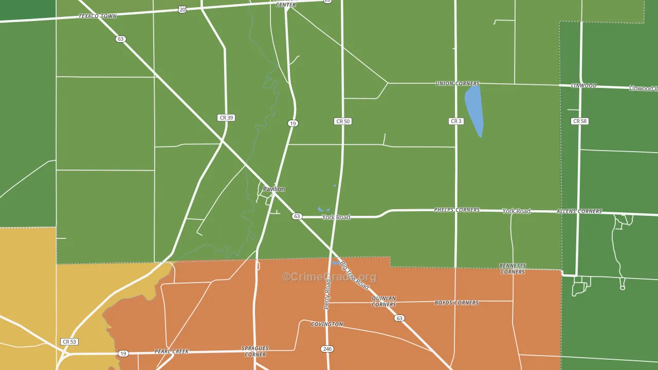 Craigs, NY Map of Robbery Rates