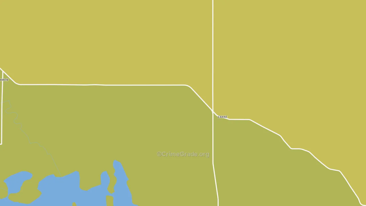 Crane, OR Map of Robbery Rates