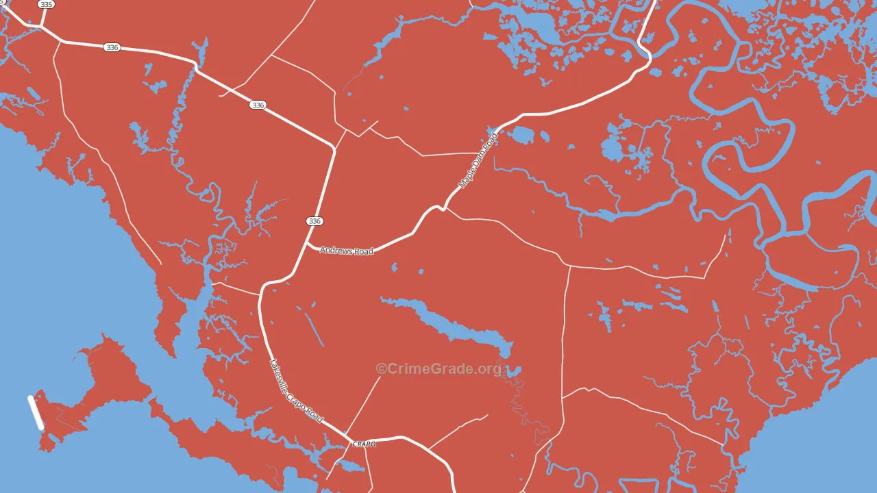 Crapo, MD Map of Robbery Rates