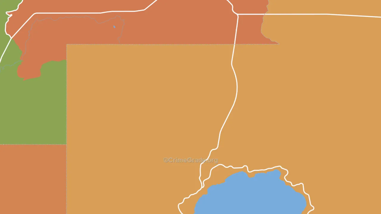 Crater Lake, OR Map of Robbery Rates