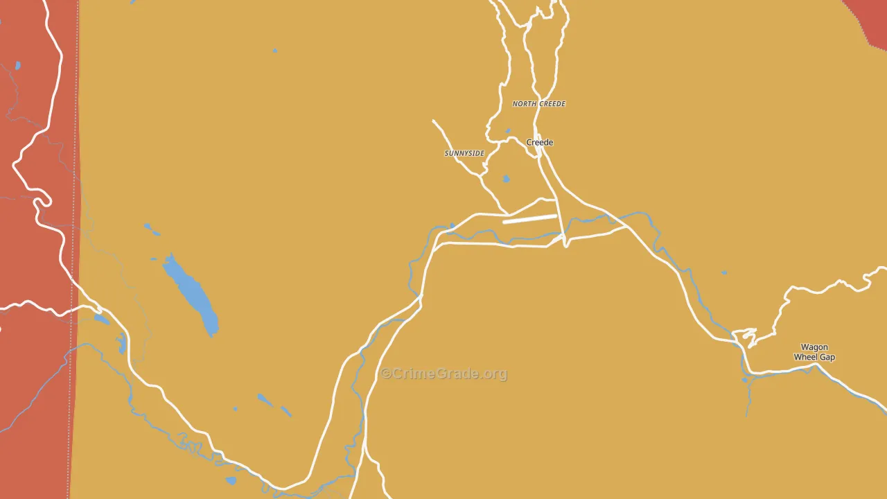 Creede, CO Map of Robbery Rates