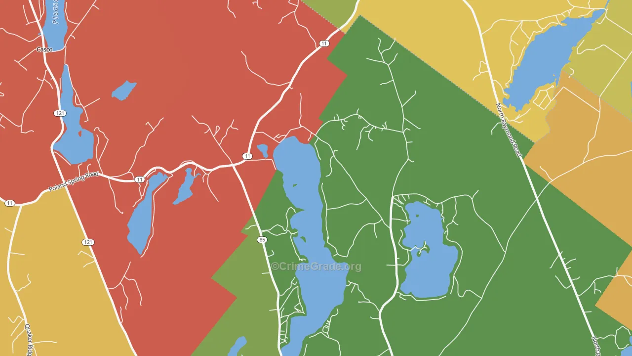 Crescent Lake, ME Map of Robbery Rates