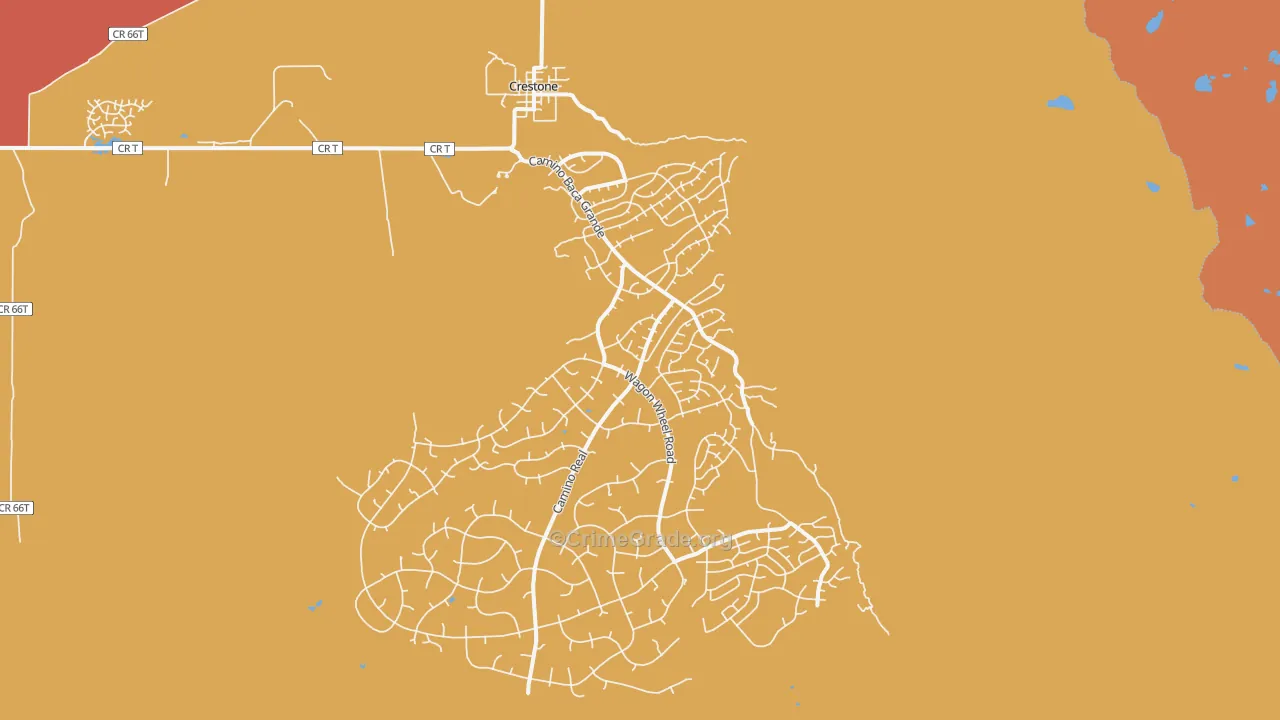 Crestone, CO Map of Robbery Rates