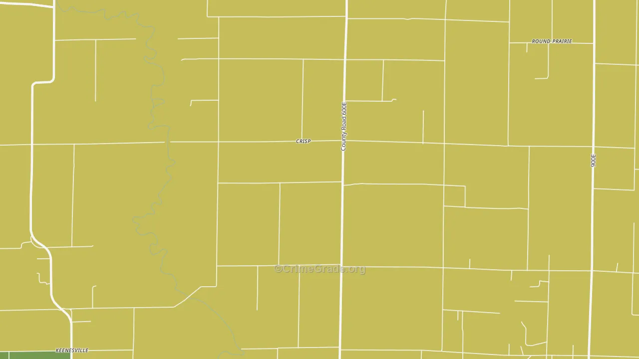 Crisp, IL Map of Robbery Rates