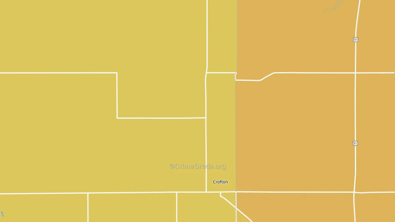 Crofton, NE Map of Robbery Rates