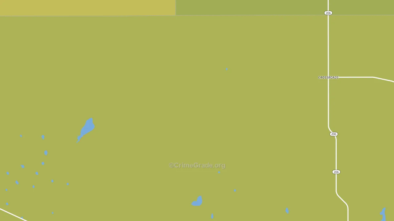 Crossroads, NM Map of Robbery Rates