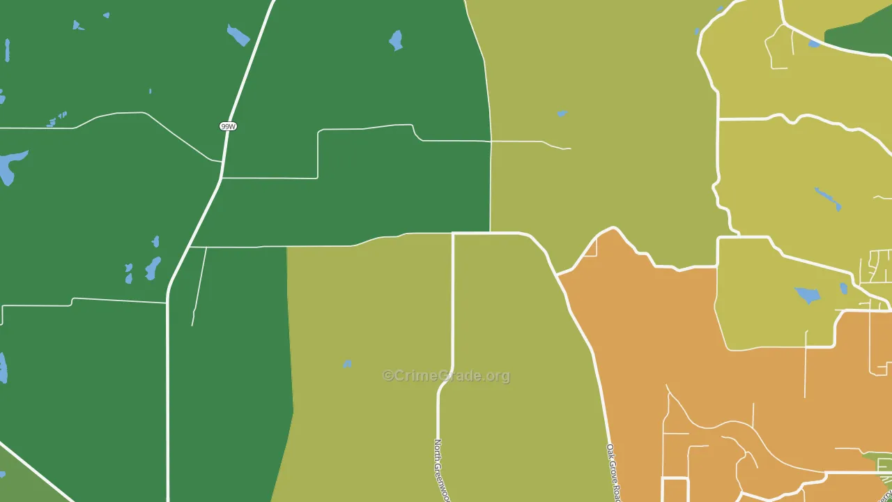 Crowley, OR Map of Robbery Rates