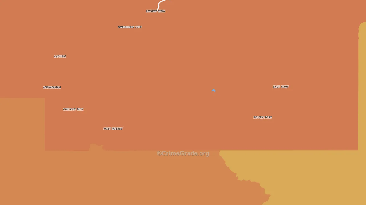 Crown King, AZ Map of Robbery Rates