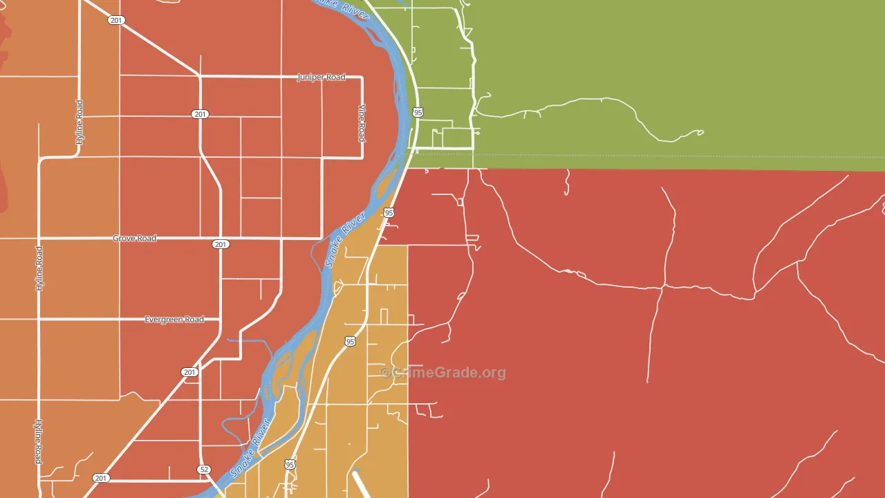 Crystal, ID Map of Robbery Rates