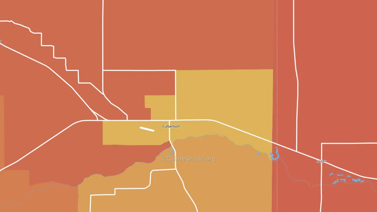 Culbertson, NE Map of Robbery Rates