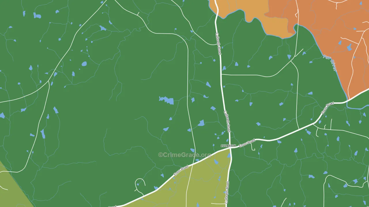 Culbreth, NC Map of Robbery Rates