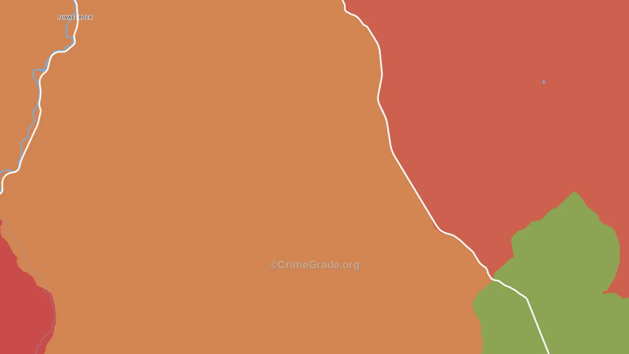 Custer County, ID Map of Robbery Rates