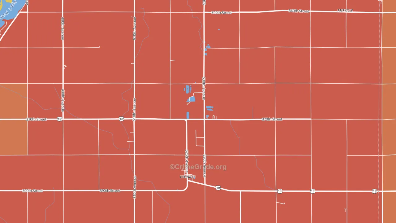 Cylinder, IA Map of Robbery Rates