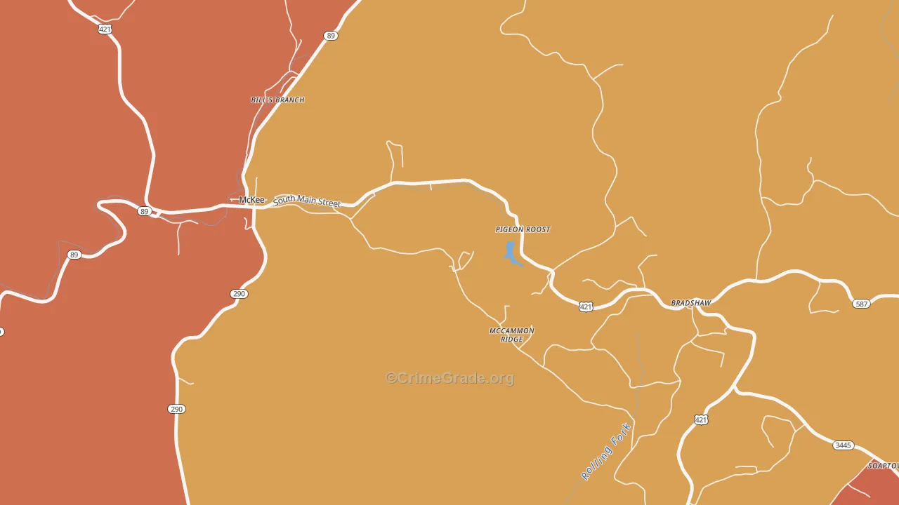 Dabolt, KY Map of Robbery Rates