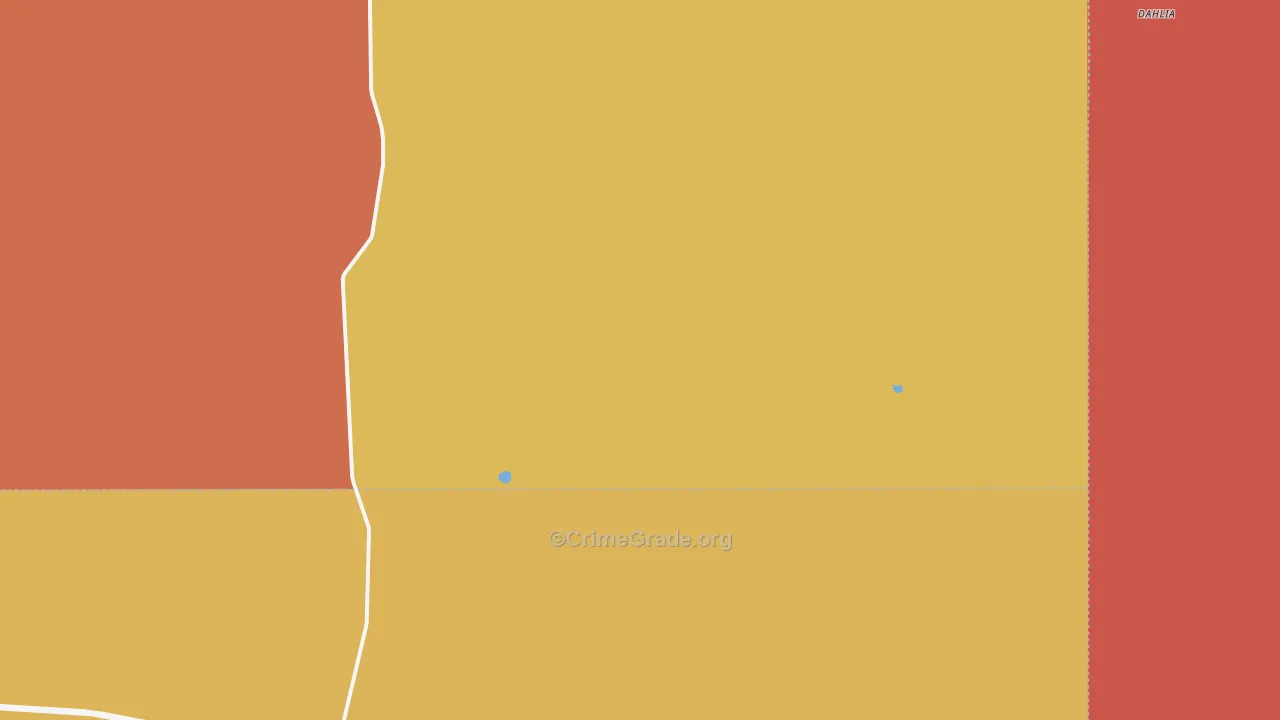 Dahlia, NM Map of Robbery Rates