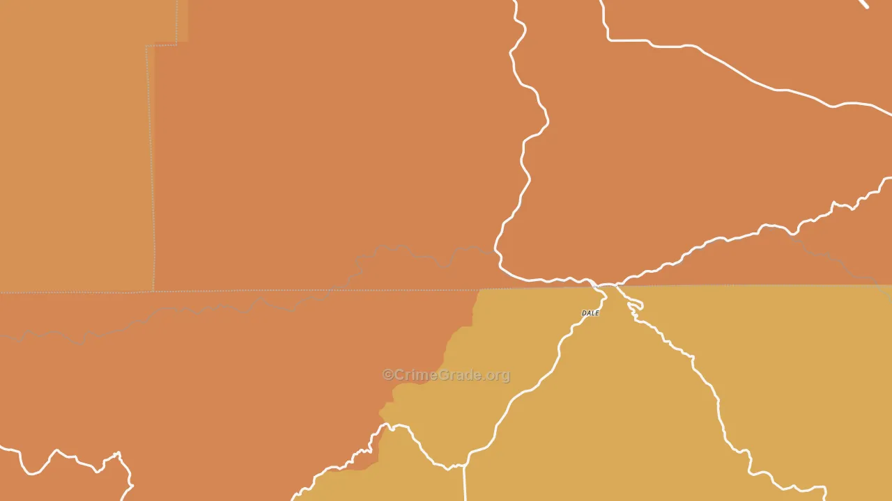 Dale, OR Map of Robbery Rates