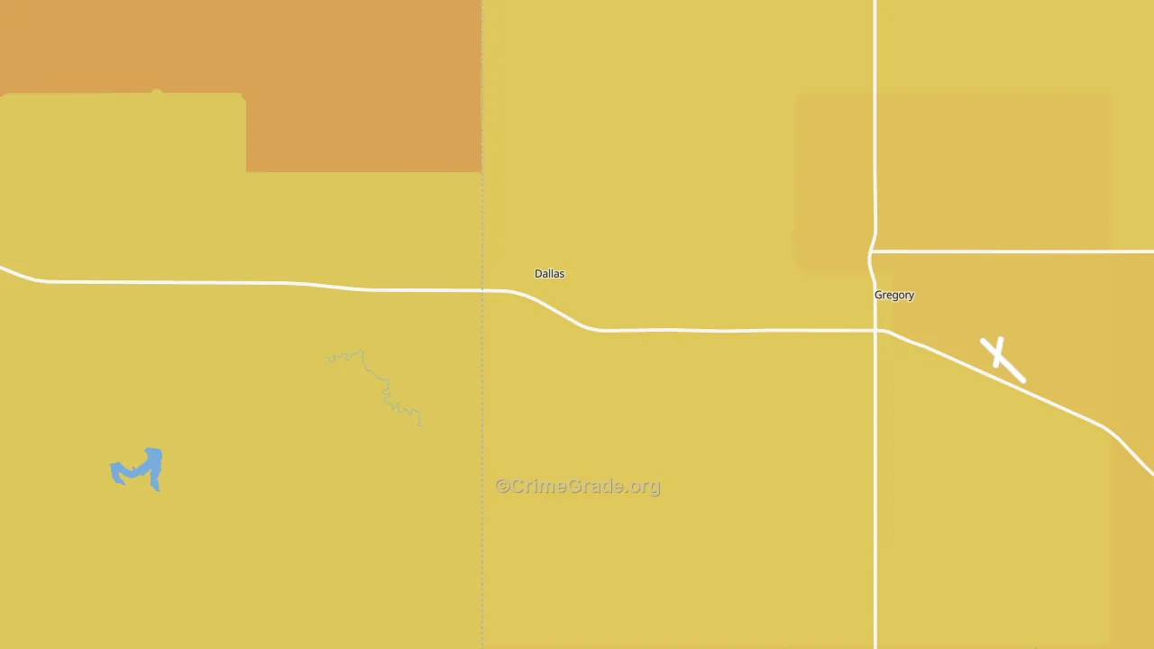 Dallas, SD Map of Robbery Rates