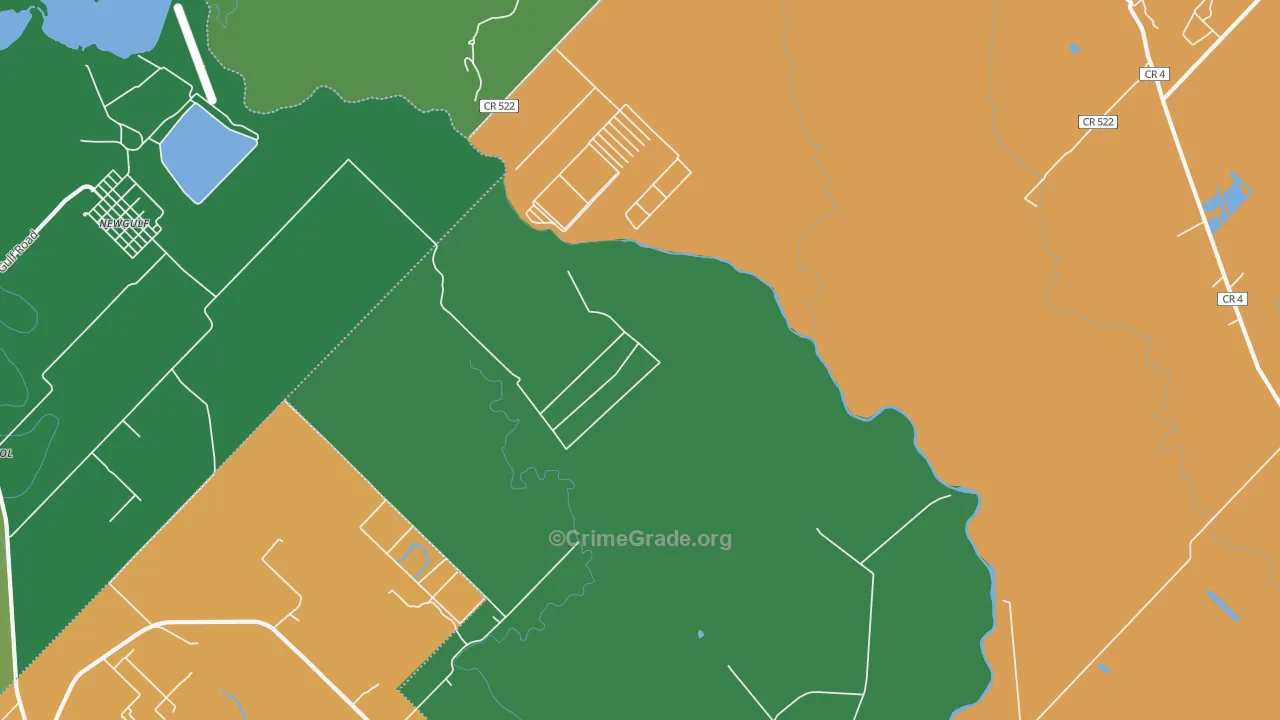 Danciger, TX Map of Robbery Rates