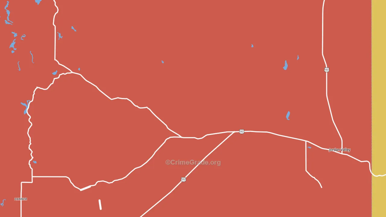 Danner, OR Map of Robbery Rates