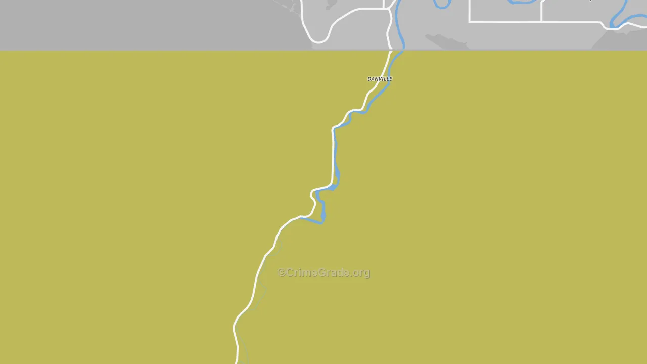 Danville, WA Map of Robbery Rates