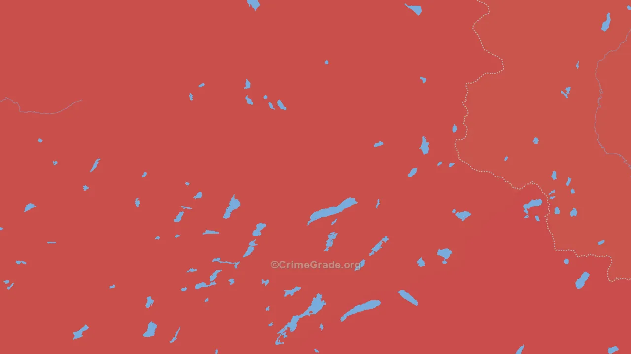 Dardanelle, CA Map of Robbery Rates